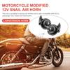 12V Snail Air Horn 48W Waterproof Train Horn 300DB Air Motorcycle Horn Auto Snail Horn for Motorcycle Car Truck SUV Boat