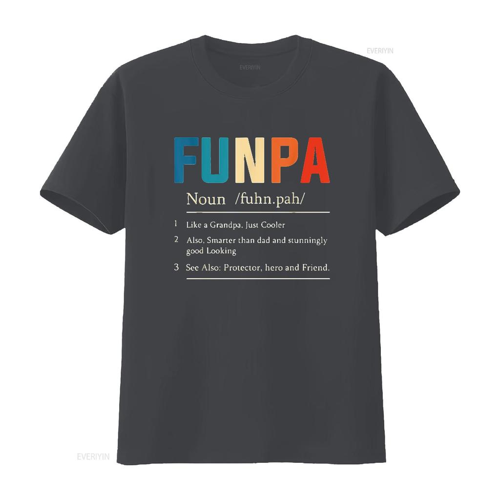 Cool Fun Funpa Grandpa Novelty T Shirt Designs Womens Black L vintage Washed Soft Stretched Stylish homme Top For Everyday Wear