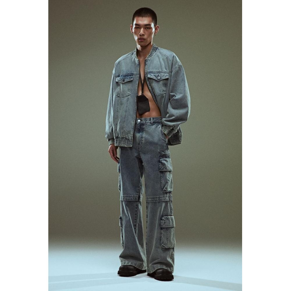 

Джинсы HM Loose Cargo Denim Blue 2930