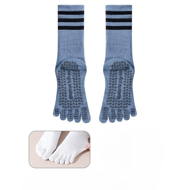 Five-finger Socks, Yoga Socks, Anti-slip Women's Pilates Socks, Anti-slip Socks, Yoga Socks, Autumn and Winter Mid-calf Style