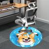 1PC Corgi Office Round Area Rug, Indoor Mat Suitable ForOffice, Under Office Chairs Bedroom Living Room Home Decor, Room Deco, D029