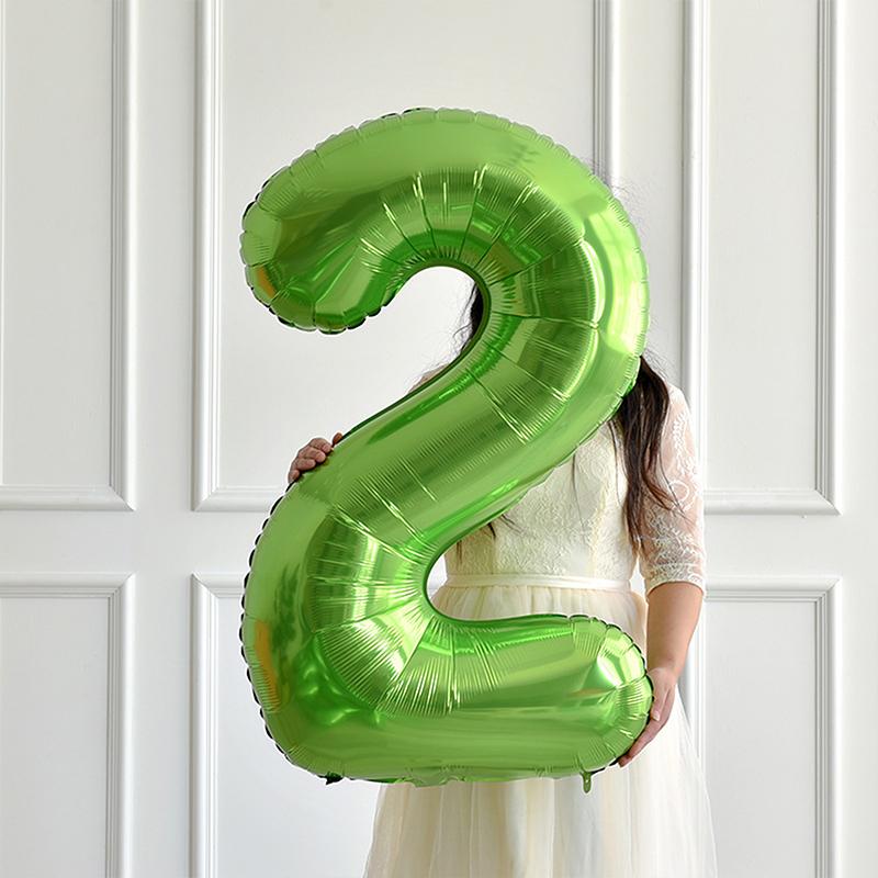 Fruit Green Number Balloon Foil Balloon Party Dress Up Wedding Decoration Birthday Balloon Party Balloons