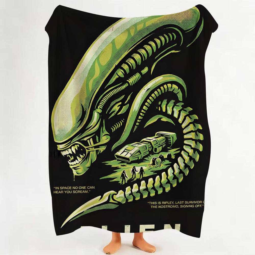 Movie A Alien Throw Flannel Throw Blanket Suitable for Sofa Living Room Bedroom 75cmx90cm