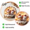 Family Friendly Holiday Ornament Cute Mouse Wall Sticker PVC Waterproof Decal Winter Santa Hat Cartoon Stickers Art Decor Self-Adhesive Window for