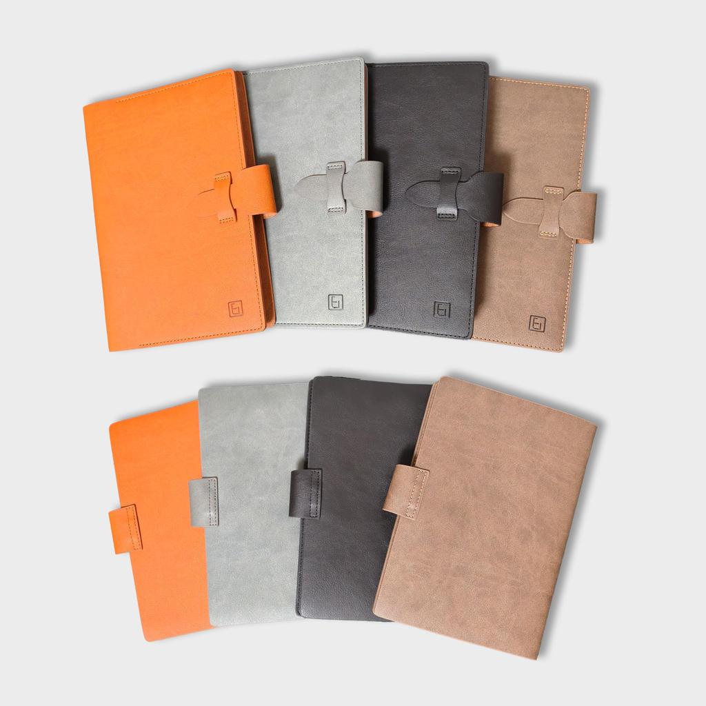 Eishindo A5 System Genuine Replaceable Business Modern Design (EI) Planner, Leather, Handmade, 6-Hole, Refills, Planner, Loose-Leaf Notebook, (Brown)