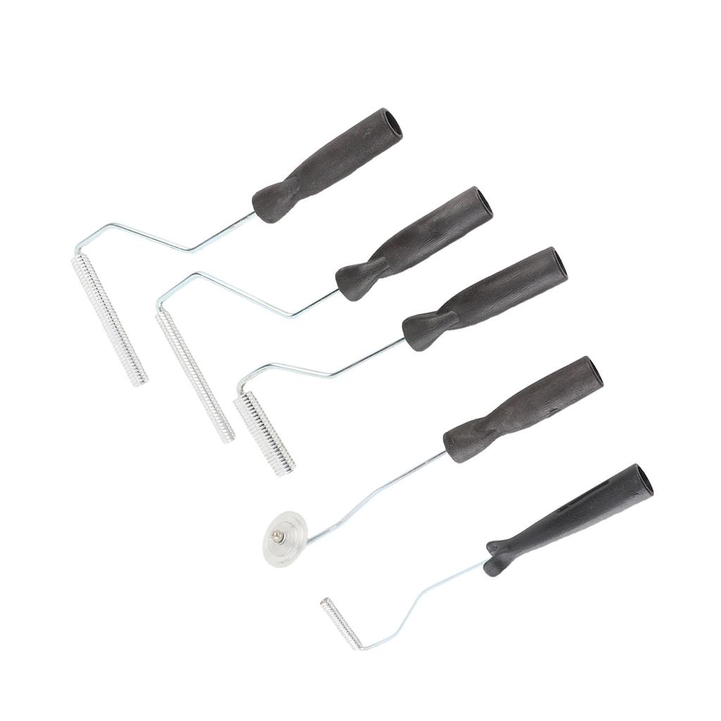 5PCS Fiberglass Laminating Rollers Aluminum Head Bubble Paddle Tool Kit for Mold Resin Composite Projects Bathtub Boat