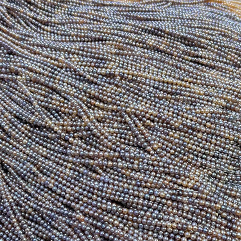 1String, Multi-colored Natural Freshwater Pearls Beads for Jewelry Making DIY Crafts (Beads 5.5-6mm, Length 36cm)