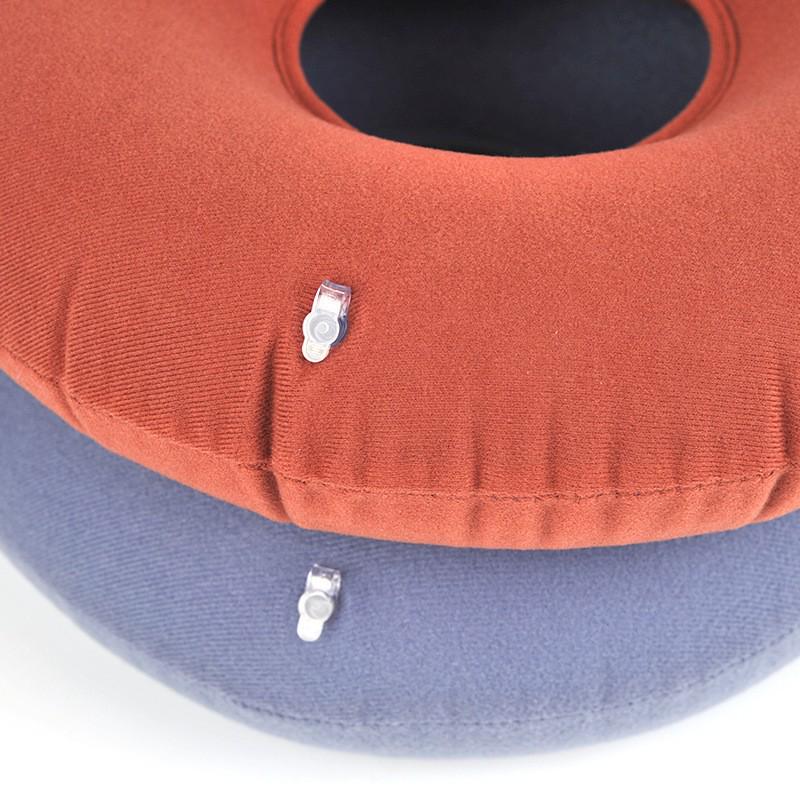 Inflatable Round Anti-Decubitus Suede Seat Cushion