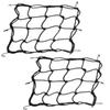 2pcs High Elastic Rubber Bungee Cargo Net 30x30cm Size Helmet Mesh Net  For Luggage