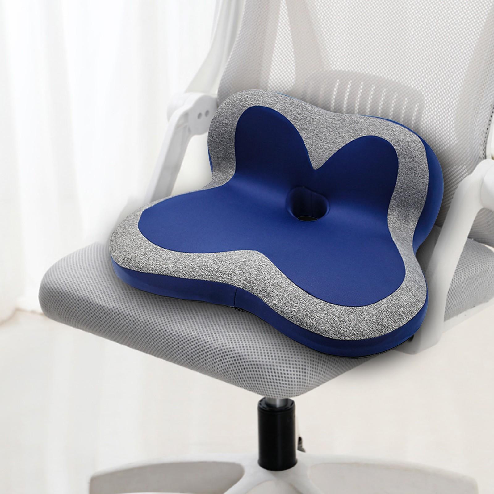 

Sciatica Seat Cushion Memory Sponge Chair Pillow Tailbone Back Tailbone /pressure Lumbar Back Support Orthopedic Chair Cushion синий
