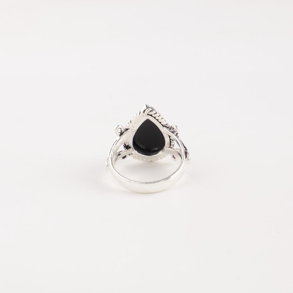 Black Tourmaline Gemstone 925 Sterling Silver Jewelry Handmade Partywear Ring RR-57-23