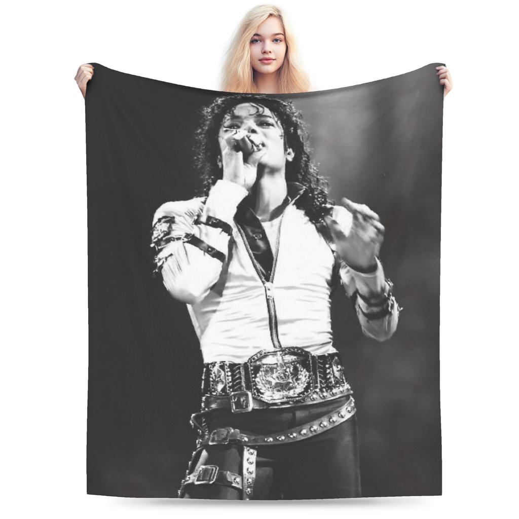 Michaels Jacksons MJ Blanket Velvet Spring Autumn Multifunction Super Soft Throw Blanket for Bed Couch Rug Piece