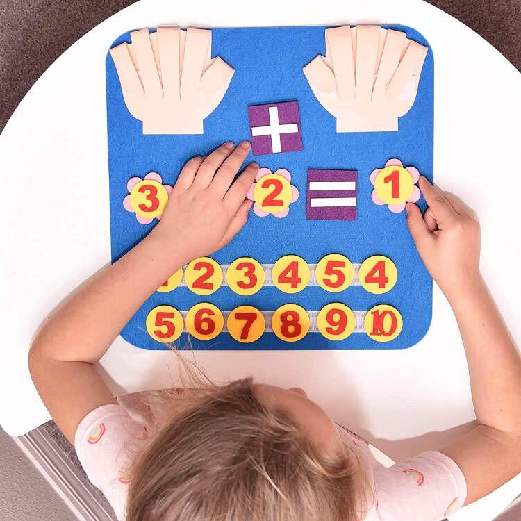 

Игрушки Монтессори, фетровая доска, цифры на пальцах, игрушки для малышей, дети, обучающие математике, игрушки для раннего образования LXY