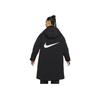 Nike Solid Color Hooded Multi-Pocket Loose Casual Mid-Length Down Jacket Women Outerwear Black FV8167-010
