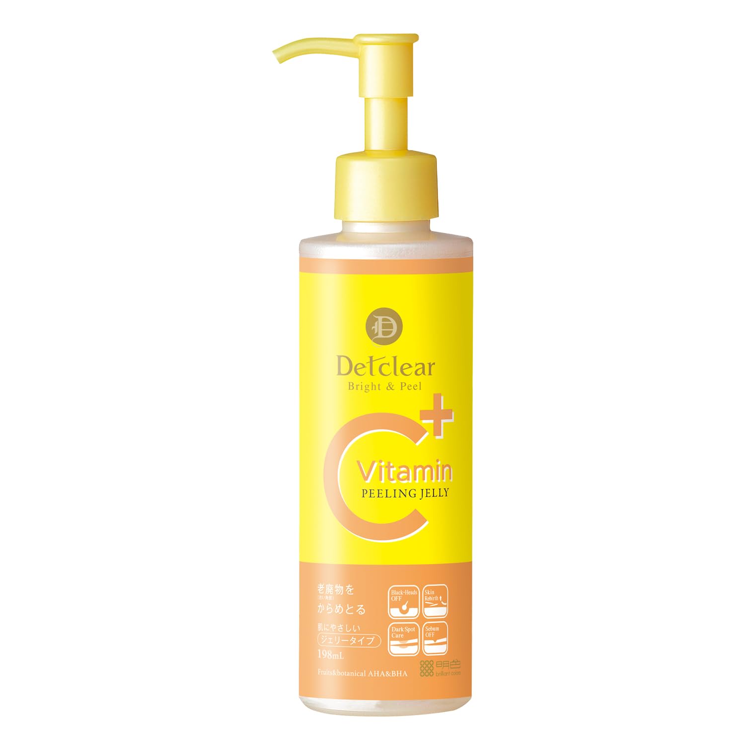 DET Clear Bright Peel Peeling Jelly Fruit Increased Size 198mL Contains 3 types of Vitamin C derivatives Made in Japan & Vitamin Scent