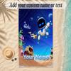 Beach TowelAstro Bot Custom Name Text Personalized Soft Towel for Beach Pool Indoor Home Decor Gift