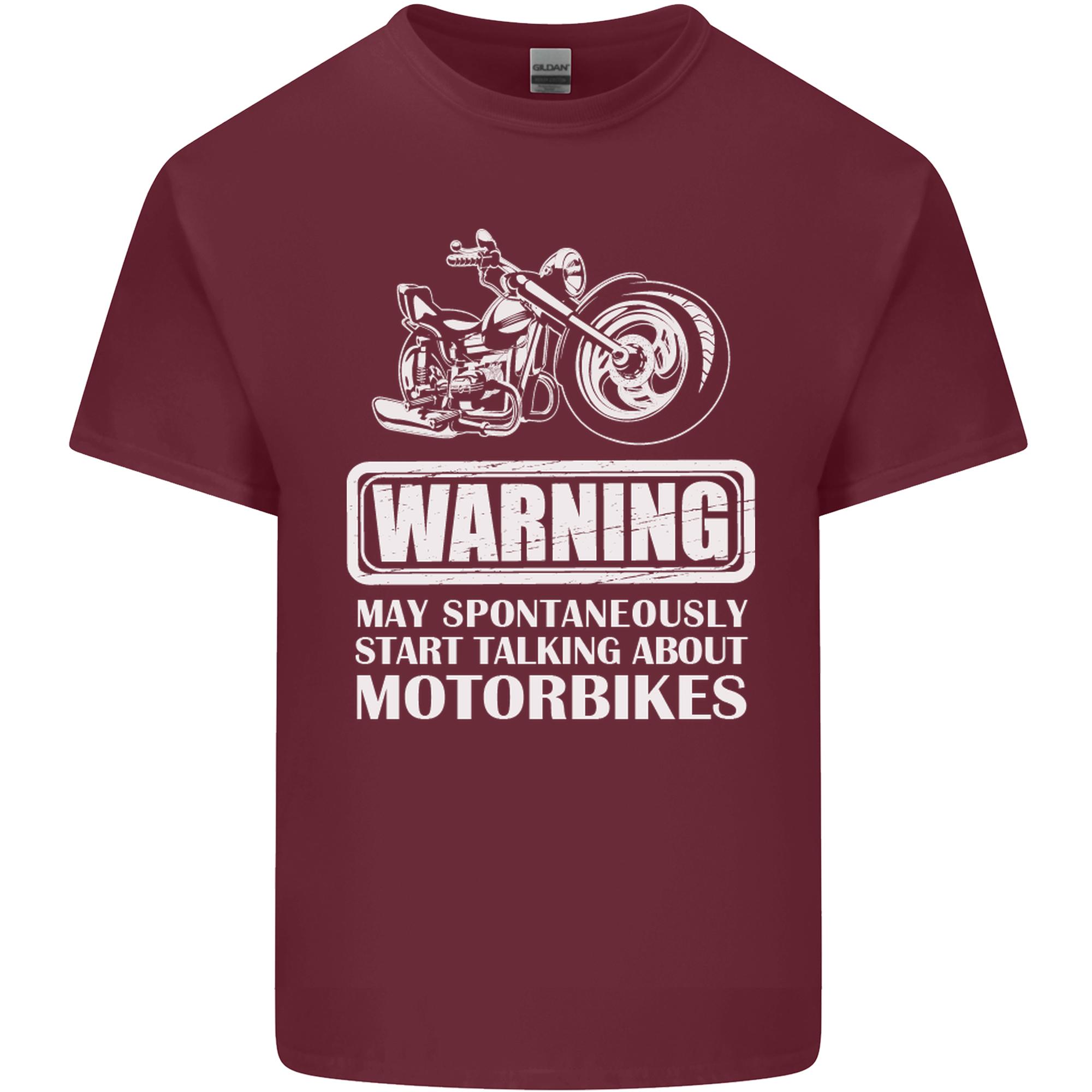 Start Talking About Motorbikes Funny Biker Unisexs Light Cotton TShirt S