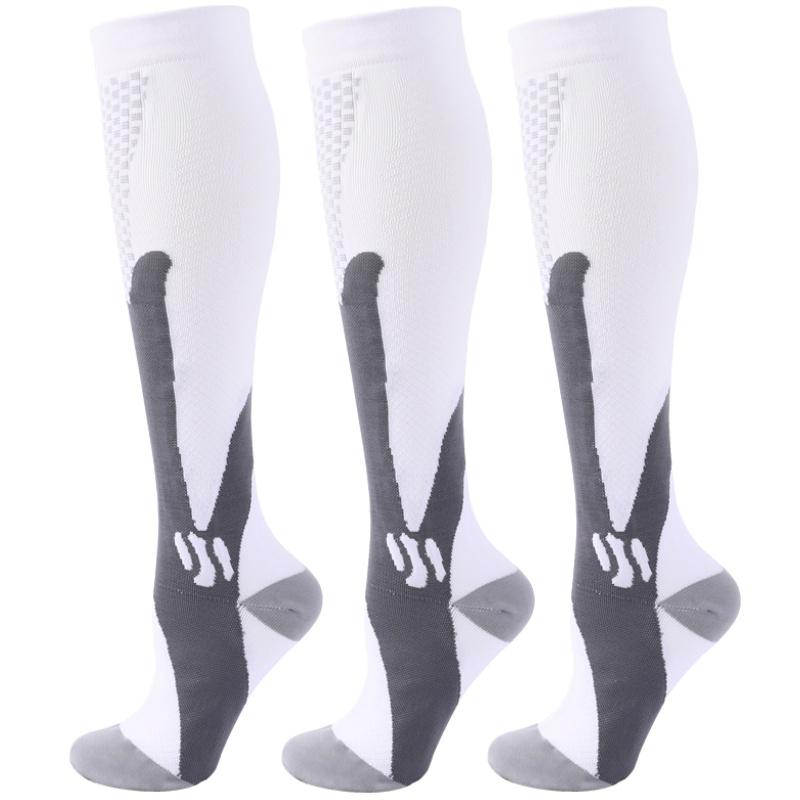 2/3/4 Pairs Running Men Compression Socks Fit Varicose Veins Football Soccer Stockings 30 Mmhg Atheletic Men Women Sports Socks