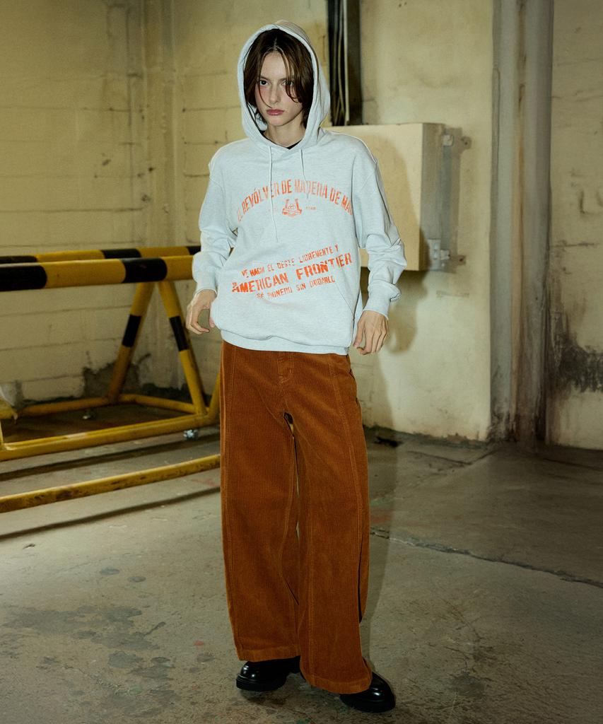 MAGOODGAN Petro 4813 Corduroy Flare Wide Fit Cream Pants