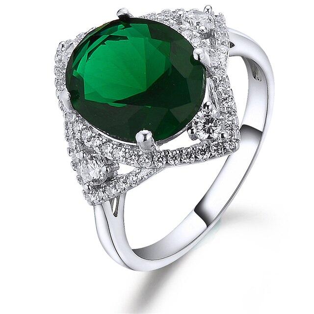 

Кольца из стерлингового серебра 925 пробы для женщин, винтажное русское нано-изумрудное романтическое овальное кольцо, роскошный подарок для вечеринки, ювелирные изделия 7