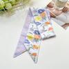 2025 Korean Fashion Flowers Pattern Women Twill Decorative Ribbon Small Scarf Binding Bag Handle Ribbon Hair Band Small Scarf