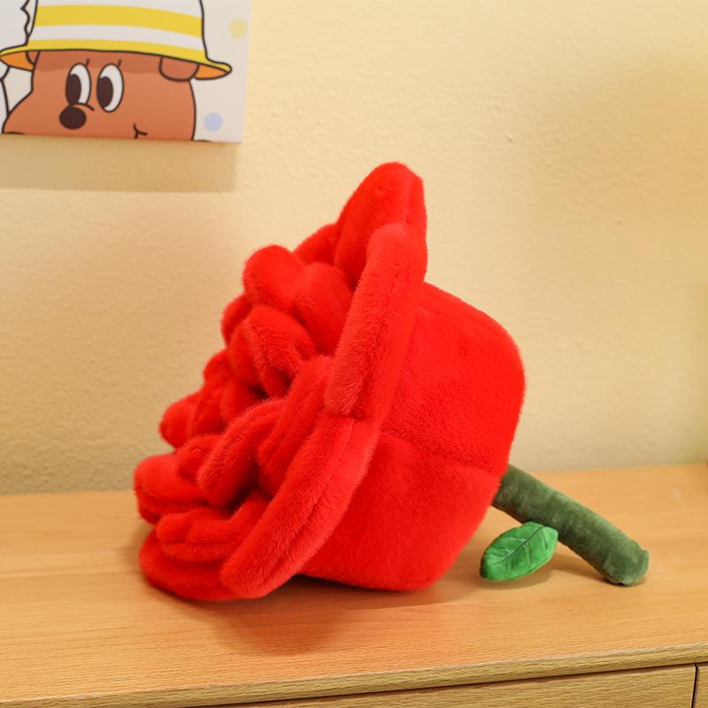 

New plush rose bouquet cross-border new creative Valentine s Day gift for girls confession doll home decoration 30x40cm/0.37kg ярко-розовый