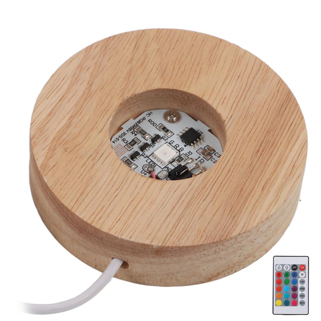 LED Light Base Wood Material Eco Friendly Elegant Style Sturdy Durable Wide Application Color LED Base