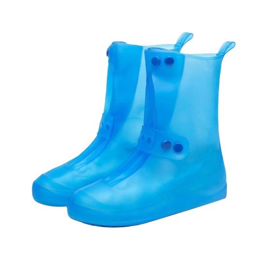Водонепроницаемые чехлы для обуви Противоскользящие чехлы для обуви от дождя Чехлы для обуви на кнопках 38-39 синий