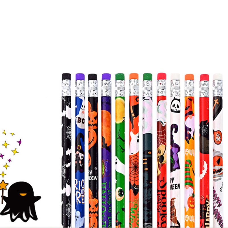 20Pz Matite di Halloween Design Casuale Matita HB Cartone Animato Tema Halloween Cancelleria Regalo per Studenti