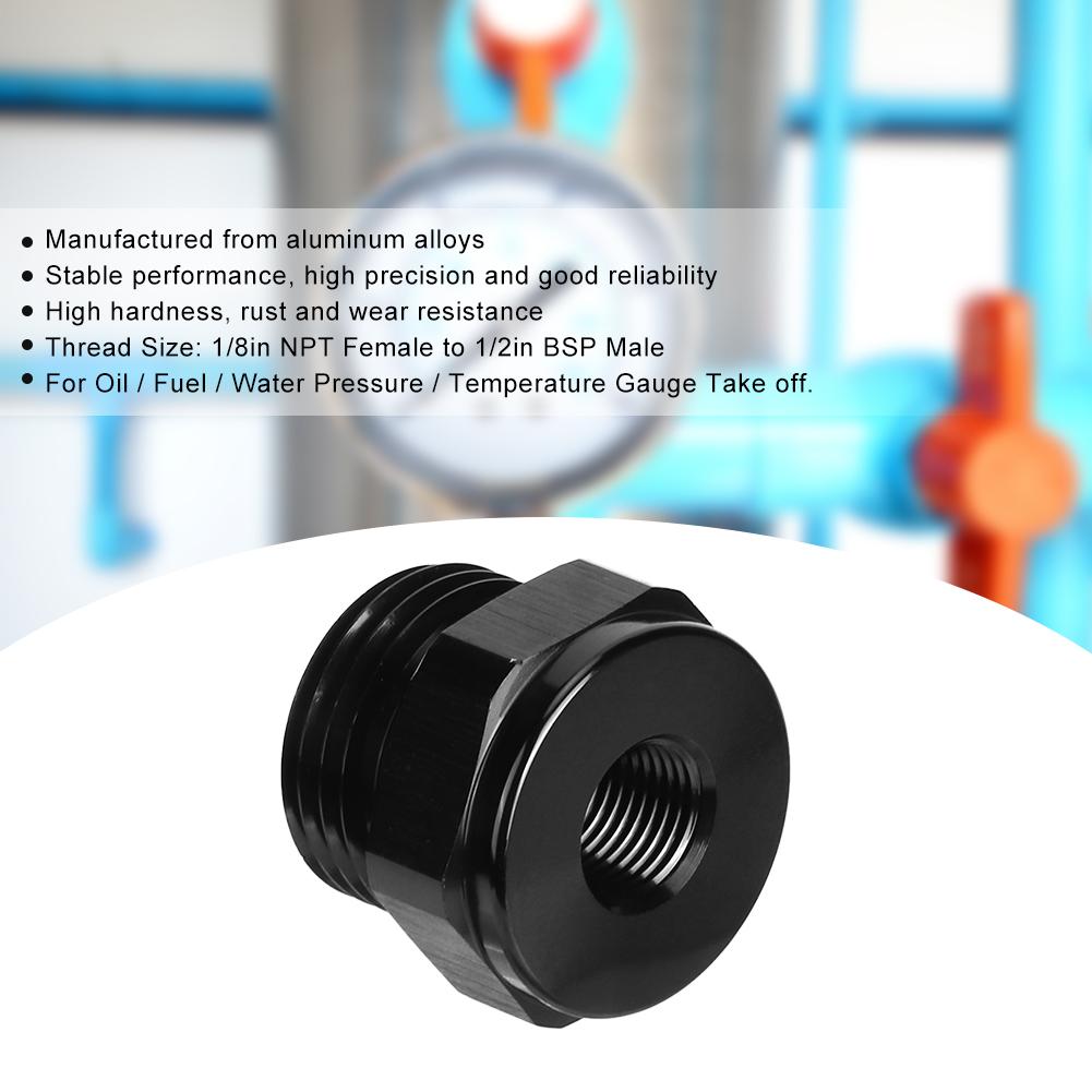 Oil Pressure Gauge Adapter 18in NPT Female to 12in BSP Male Reducer