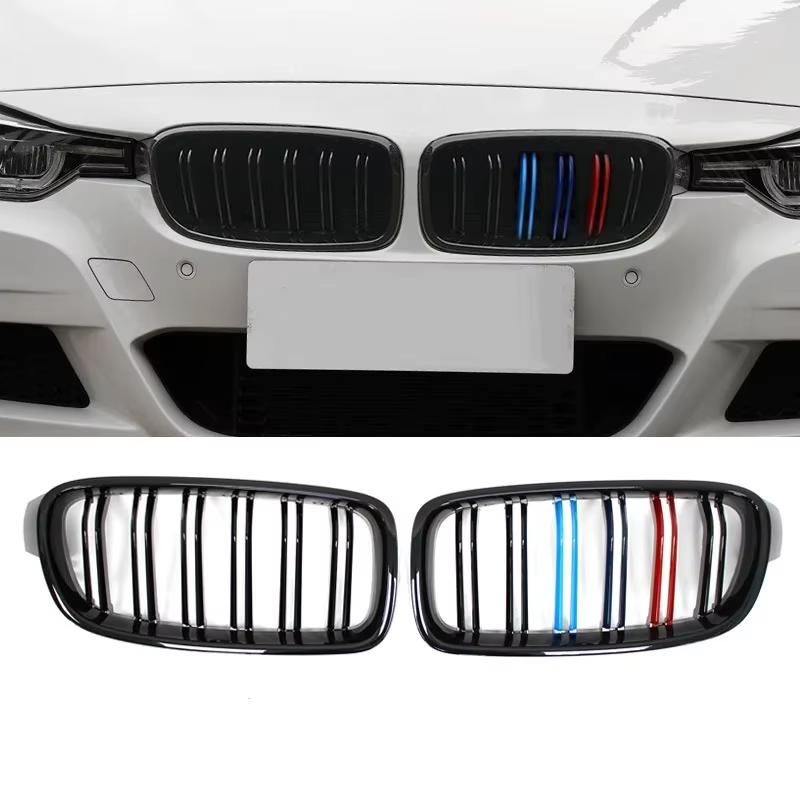 Pair Front Kidney Grilles Grills Gloss Black for BMW F30 F31 F35 320i 328i 335i 2012 2013 2014 2015 2016 2017 Car Racing Grills