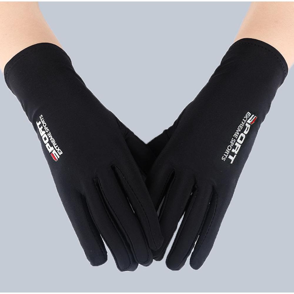 Sunscreen Gloves Men and Women Driving Sweat Fishing Touch Screen Ice Silk Gloves Non-slip Dew Two-finger Riding Half-finger Gloves