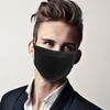 Unisex Trendy Cotton Face Masks Pattern Solid Black Mask Fashion Cute Half Face Mouth Muffle