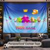 Wall Hanging Tapestry Custom NameFall Guys Pattern Personalized Printed Fabric Wall Decor