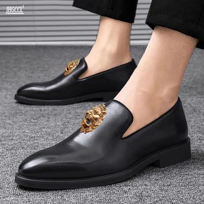 Herren Business Leder Schuhe formell lässig spitz kleine Lederschuhe große Größe 46 atmungsaktiv 48 Slipper Friseur