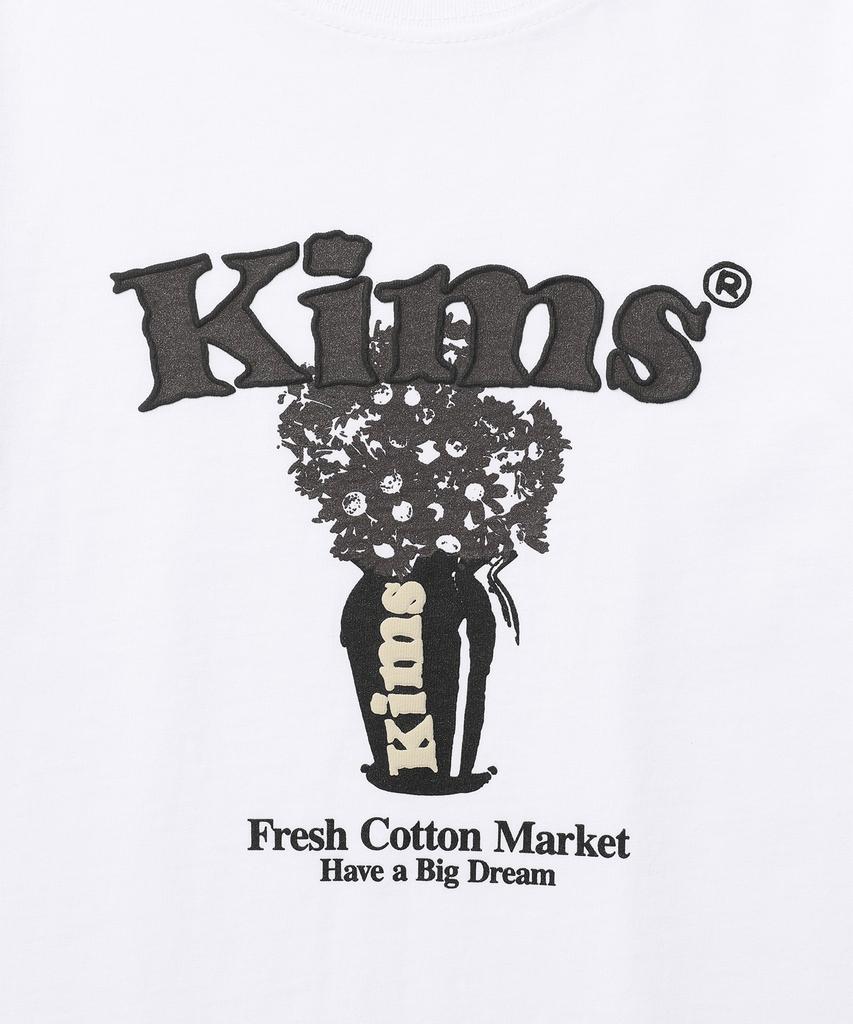 Kimseupeulesikoteunmakes (Unisex) Popcorn Flower Tee White
