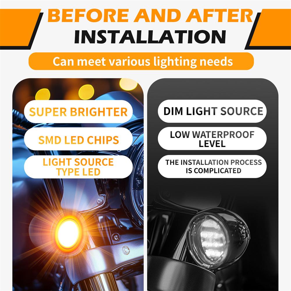 Motorcycle LED Turn Signal - Universal - Bullet Style DRL/Tail Light