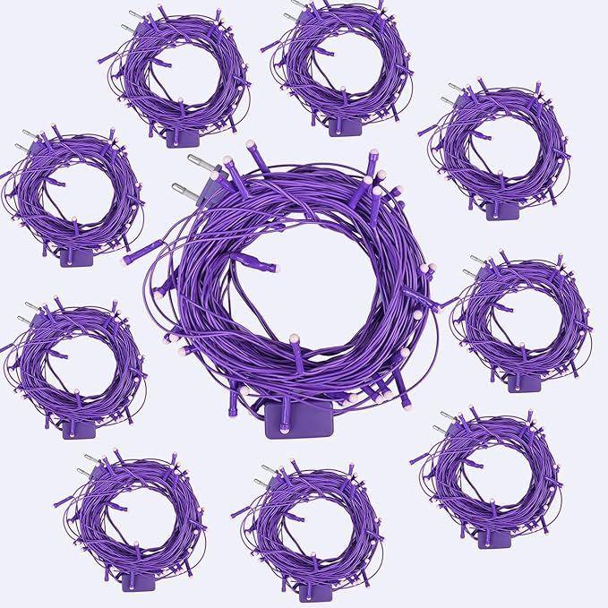 (Pack of 10, Purple) 38 LED 10.5M Copper Power Pixel String Light | 360° Fairy Serial Jhalar Lights for Home Diwali Lights for Decoration, Christmas
