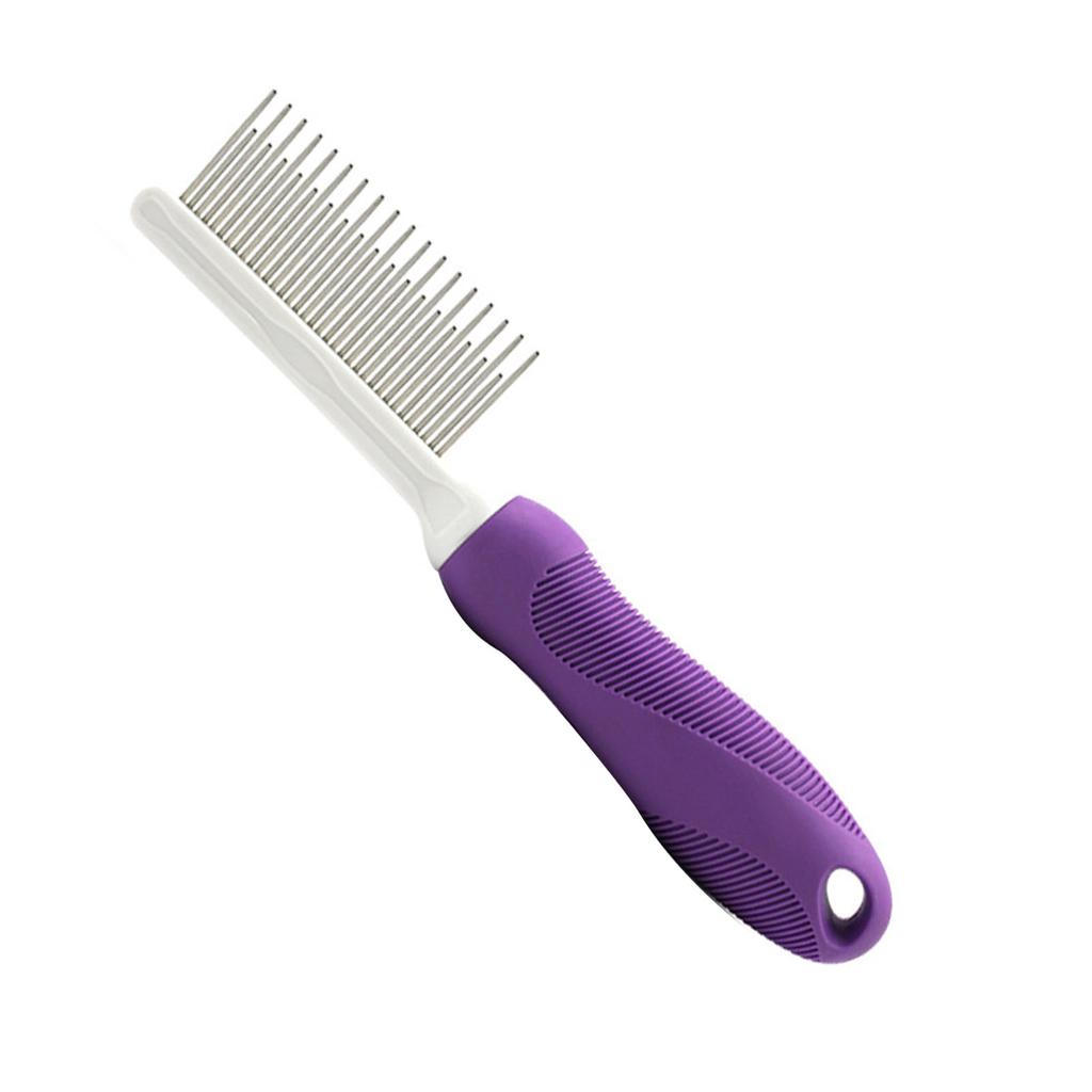 Detangling Dog Comb Long and Short Stainless Steel Teeth Removes Tangles and Knots Pet Grooming Comb for Dogs Cats Comb