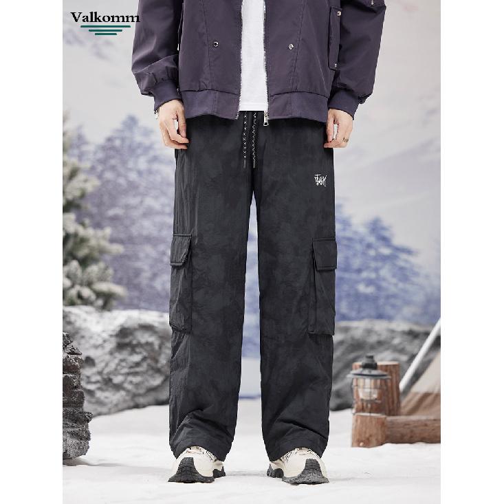 Winter New Men'S Down Workwear Thickened Straight Tube Duck Down 90 White Duck Down Outer Wear Waterproof And Cold Resistant Down Pants