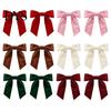 Party Background Ornaments 2Pcs Velvet Christmas Bows, Holiday Hanging Wall Decor for Tree Decorations Topper, Wedding Backdrop, Bridal Shower,