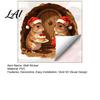 Party Background Decorations 3D Mouse Hole Wall Sticker for Christmas Decoration Realistic Santa Decal Waterproof PVC Festive Home Decoration