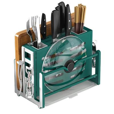 Thickened Board Integrated Cutlery Holder Breathable Drainer Function Spoon Fork Drying Rack Multifunctional with Hooks
