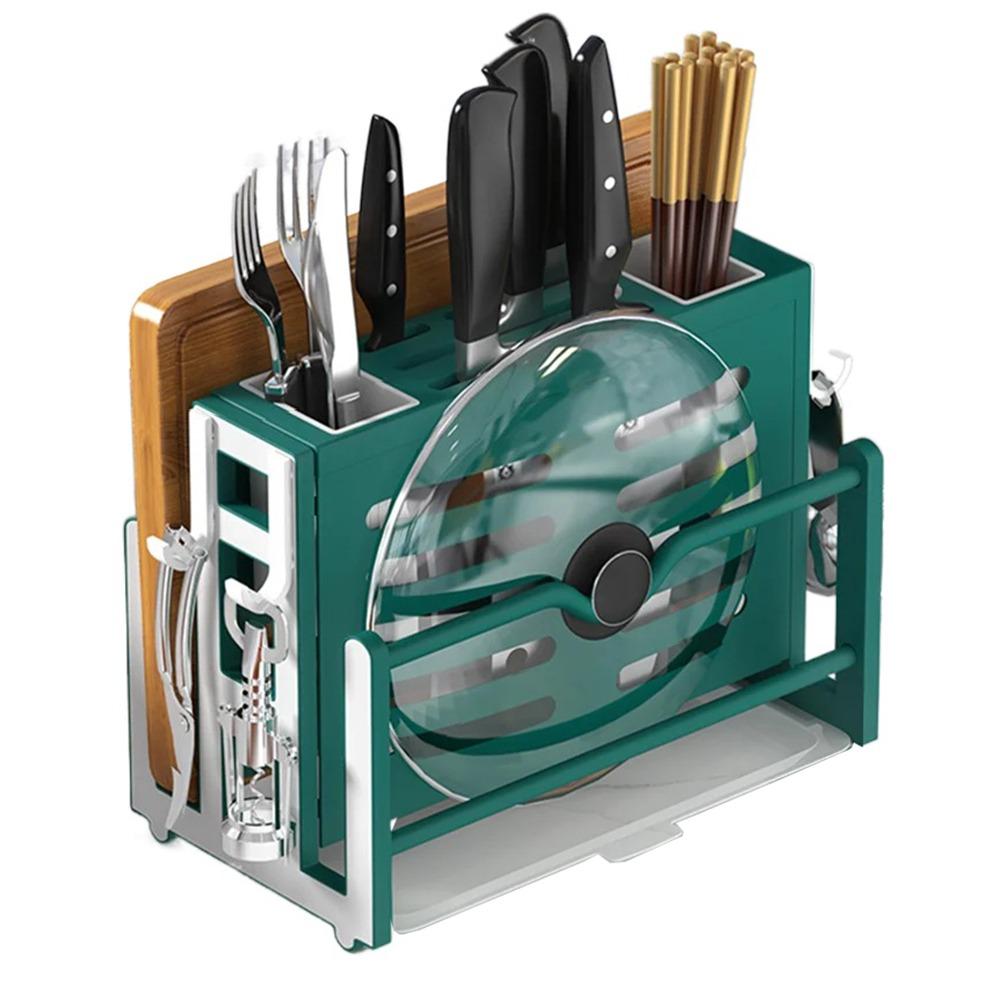 Breathable Integrated Cutlery Holder Thickened Board Pot Cover Shelf  Kitchen Use