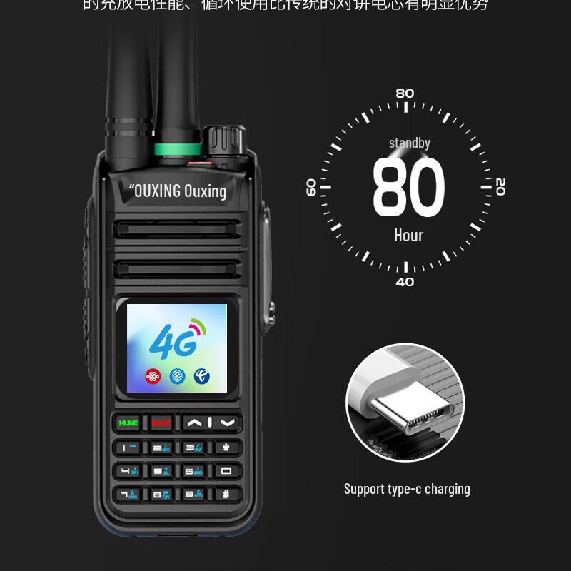OUXING 4G Nationwide Dual-Mode Professional Walkie-Talkie (CN version)