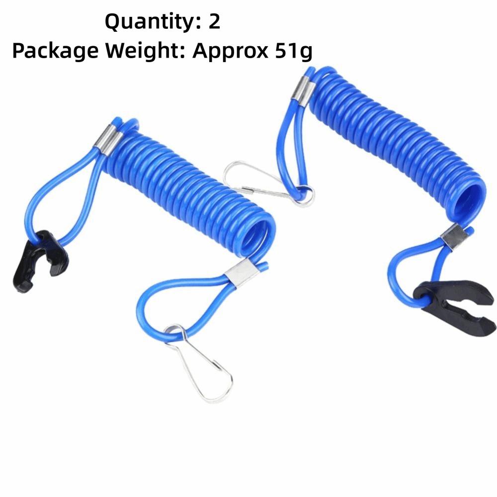 2 peças Cabo de Segurança RV Resistente a Arranhões para Motor de Barco de Plástico Yamaha PWC Jet Ski