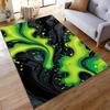 Abstract Green and Black Swirl Pattern Carpet for Living Room Decor Suitable for use as an anti-slip for living room bedroom sofas