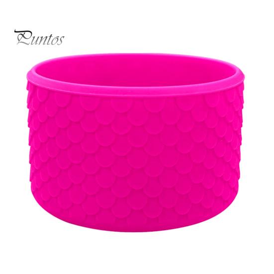 Reusable Silicone Bottle Boot Cup Boot, Fish Scale Pattern Decor, Soft Elastic Water Anti Scratch Accessory Protective Sleeve, Anti-Slip Bottom Cover