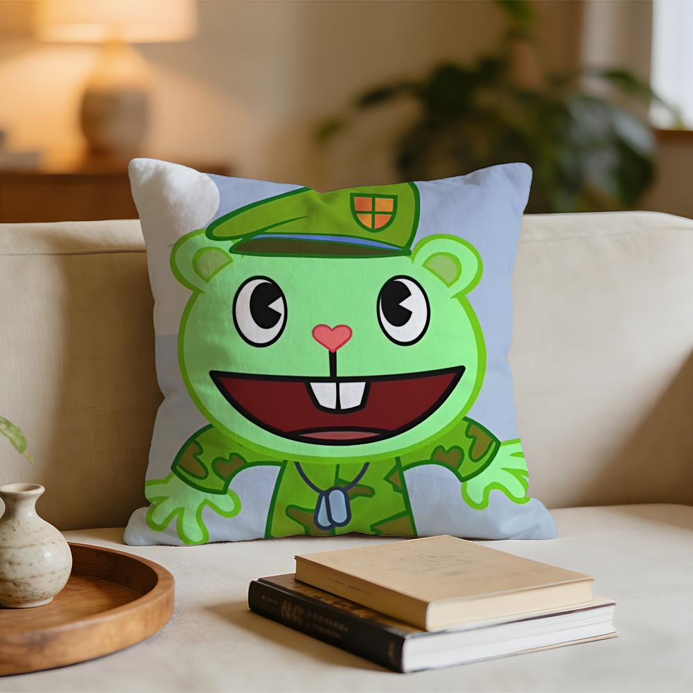 

Cartoon Hot HHappy Tree FFriends NNutty Cushion Cover Short plush pillowcase for bed sofa carwashable 30x30cm