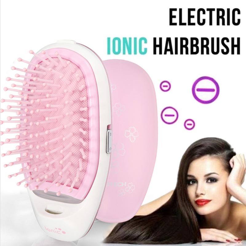 where to buy vibrating foot massager Portable Electric Ionic Hairbrush Vibration Massage Hair Styling UK main image 1